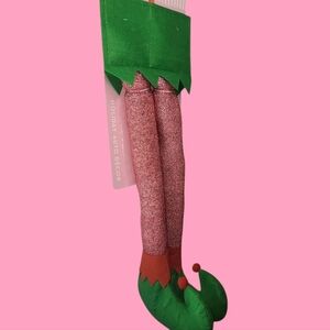 PINK Elf Christmas Sparkly Legs for Auto Trunk ,Window, Car, Vehicle, Home